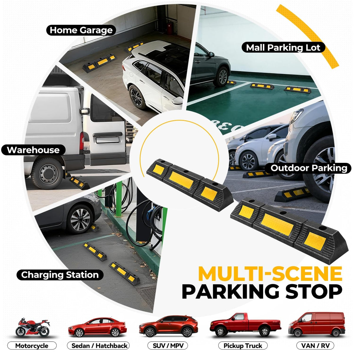 Auto Dynasty installed in garage preventing vehicle overrun and protecting wall