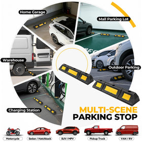 Auto Dynasty installed in garage preventing vehicle overrun and protecting wall