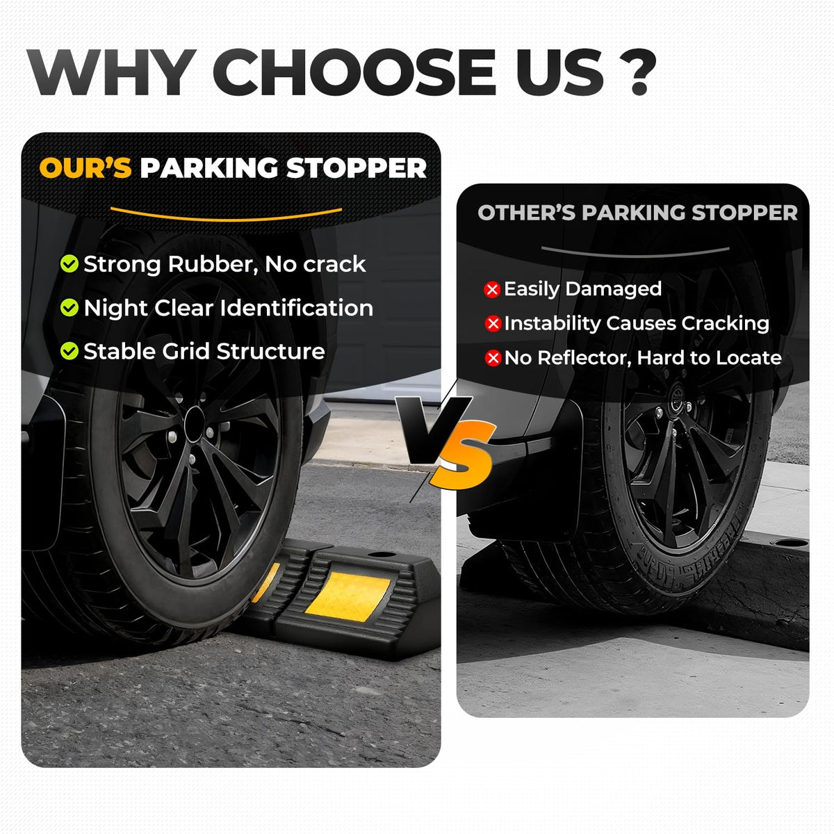 Auto Dynasty next to car wheel to show scale and precise parking guidance