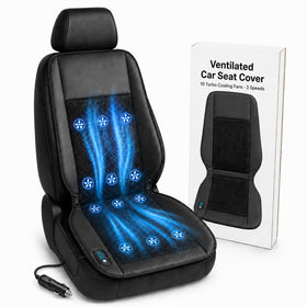 Auto Haus front view on car seat showing full coverage and cooling benefit