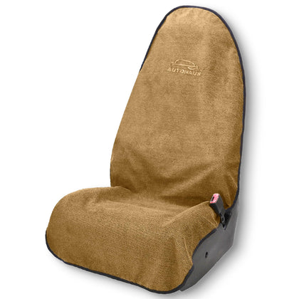 Auto Haus front seat cover on car protecting upholstery