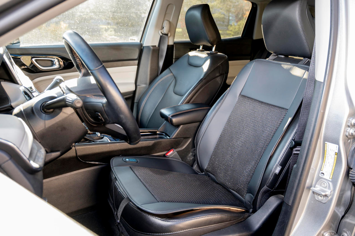 Auto Haus installed in truck seat illustrating universal fit benefit