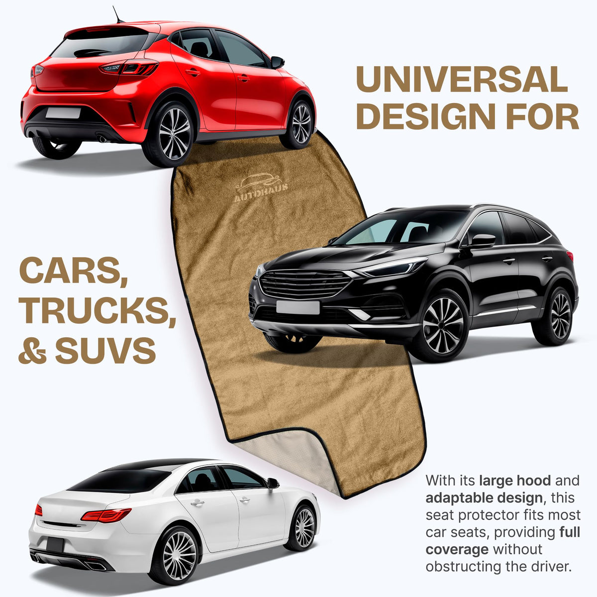 Auto Haus lifestyle scene moving from beach to car keeping seat clean