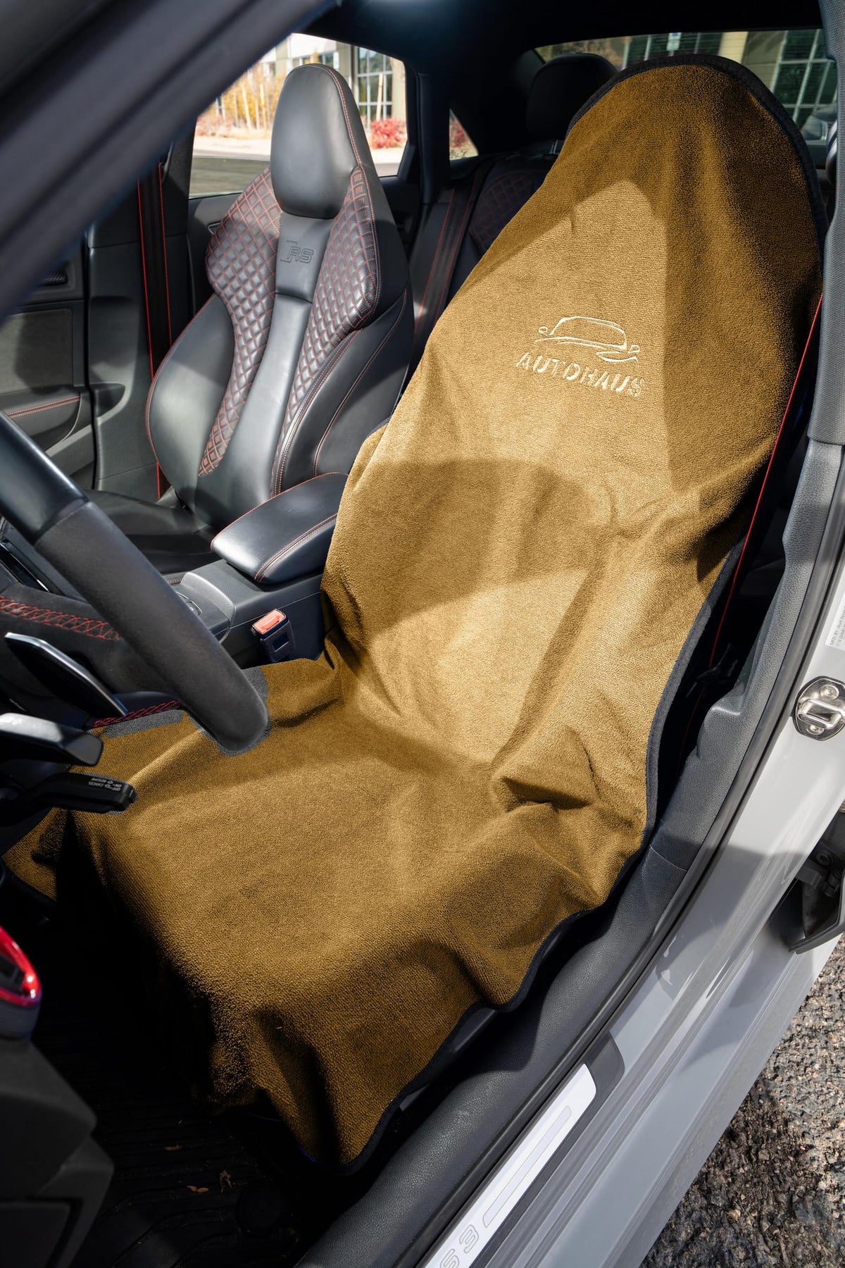 Auto Haus silicone non-slip backing detail holding cover in place
