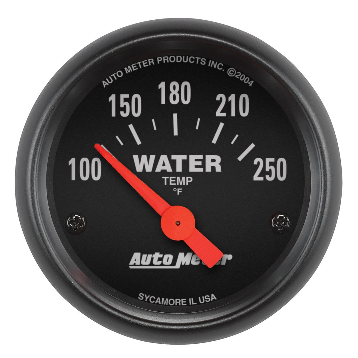 AUTO METER 2635 front view showing black dial and clear readout for reliable monitoring