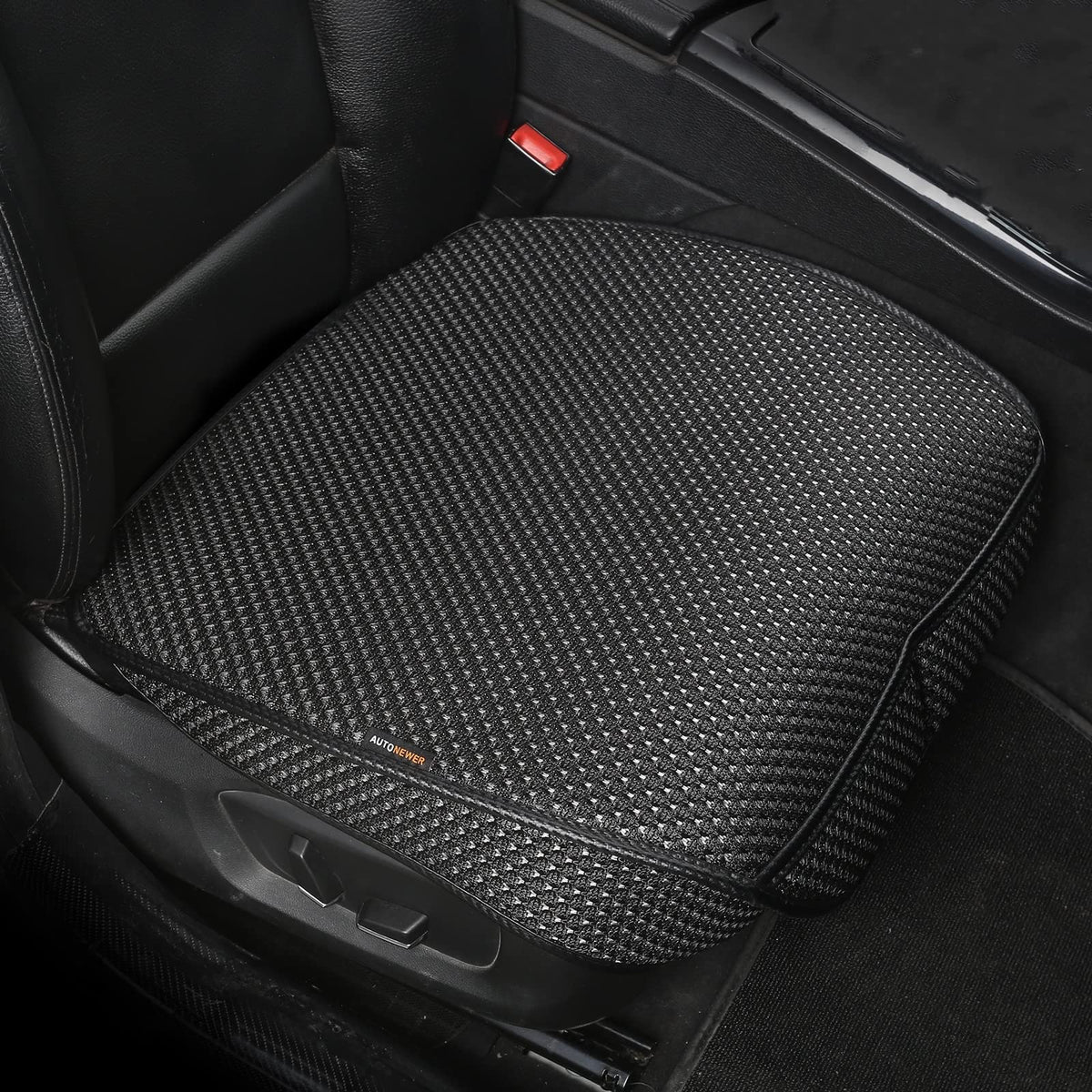 Auto Newer front seat cover full view showing sleek fit and protection
