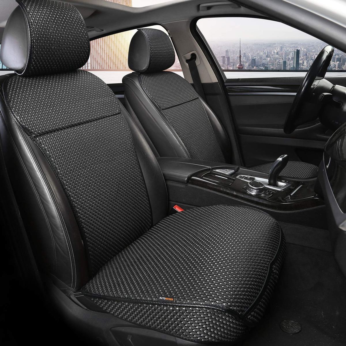 Auto Newer front seat cover full view shows sleek protection and renewed interior