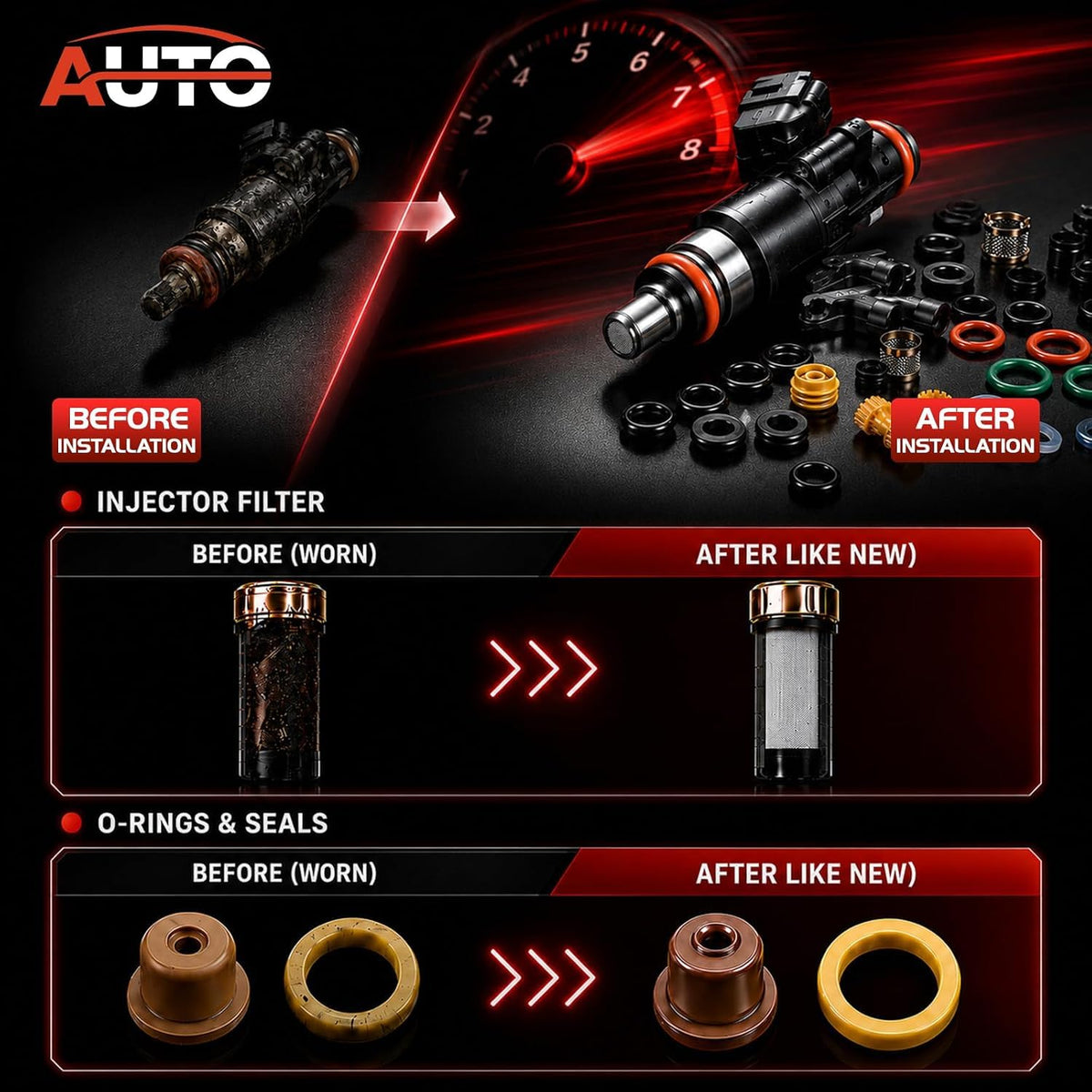 AUTO OCCASION garage scene with kit and tools showing ready-to-work benefit