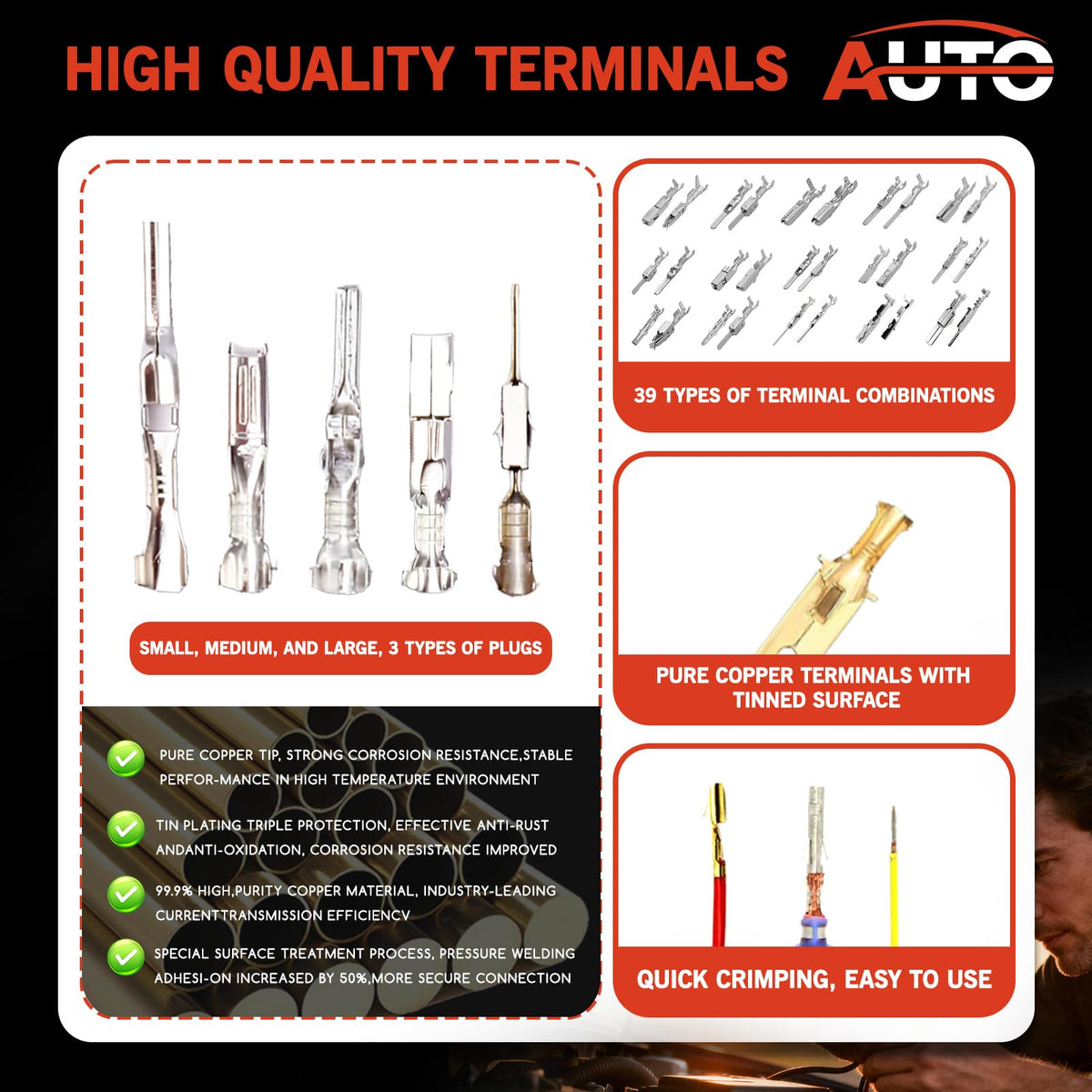 AUTO OCCASION sealing plugs and extractors displayed for waterproofing ease