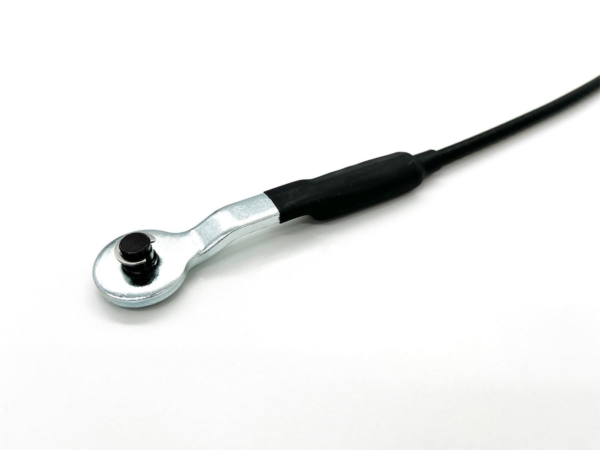 Auto Parts Avenue cable next to ruler showing 17-1/4 inch measurement, confirms correct length
