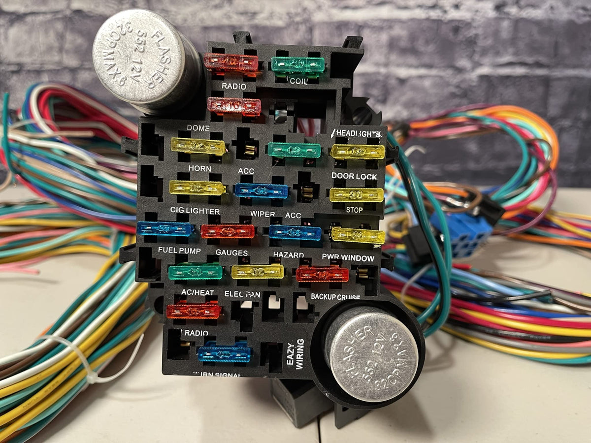 Auto Parts Prodigy harness installed under hood demonstrating neat routing