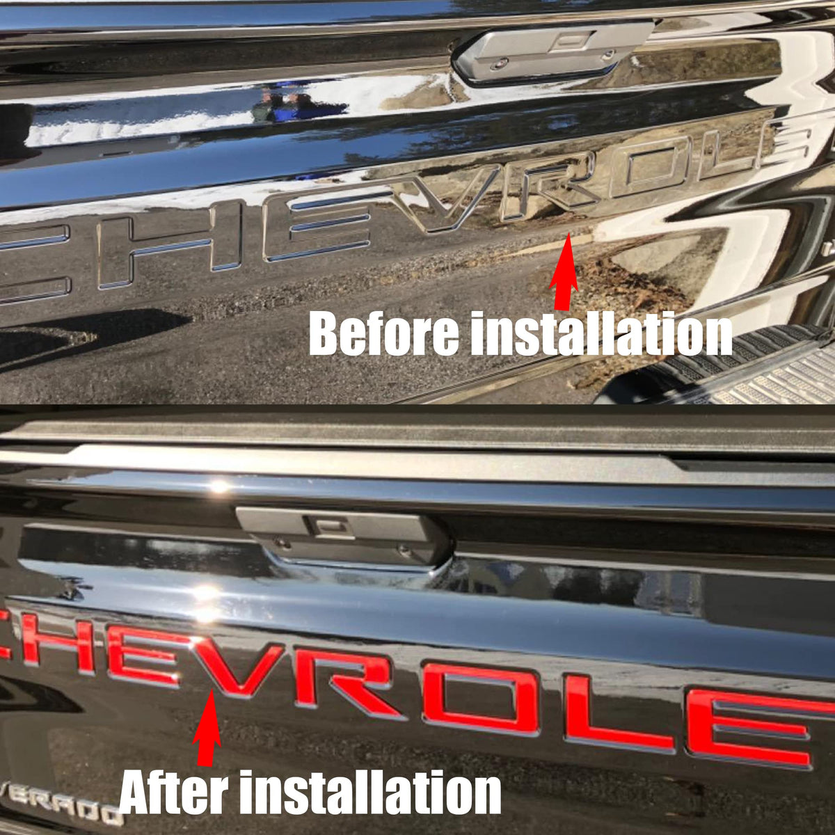 AUTO SAFETY close-up of letter texture and gloss showing durable coating