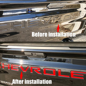 AUTO SAFETY close-up of letter texture and gloss showing durable coating