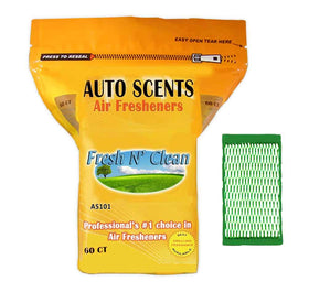 Auto Scents front packaging showing 60 pads and clear branding for reliable freshness