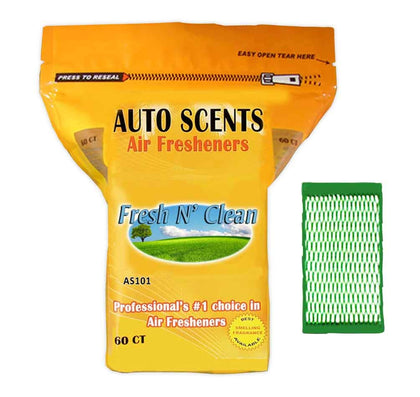 Auto Scents front packaging showing 60 pads and clear branding for reliable freshness
