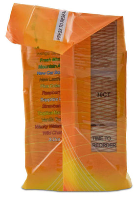 Auto Scents pad placed under a car seat providing discreet cabin freshness and odor reduction