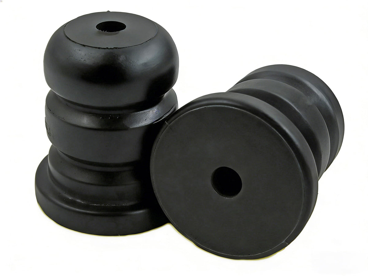 Autoacc front view of rear bump stops showing fit and easy replacement benefit