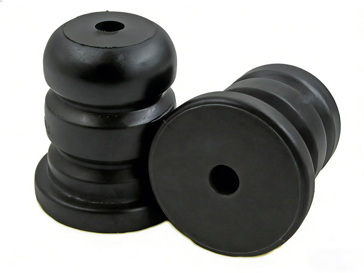 Autoacc front view of rear bump stops showing fit and easy replacement benefit