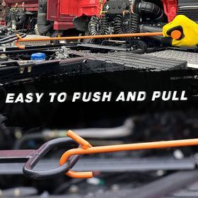 AUTOAlkins in use releasing a fifth-wheel latch for safer coupling