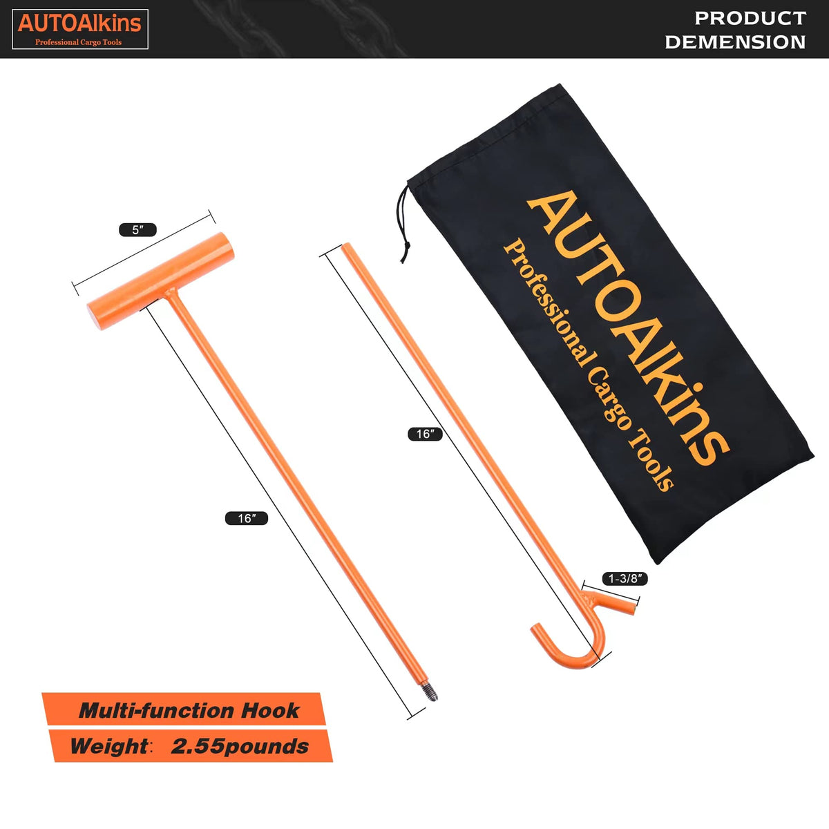 AUTOAlkins T-handle grip close-up for comfortable, anti-slip handling