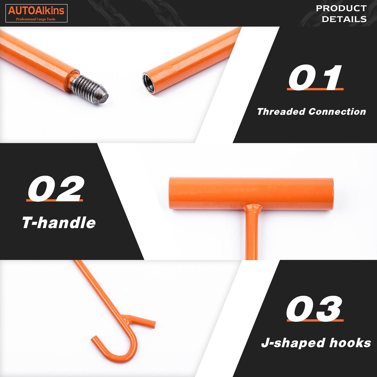 AUTOAlkins two-piece disassembled for compact storage and transport