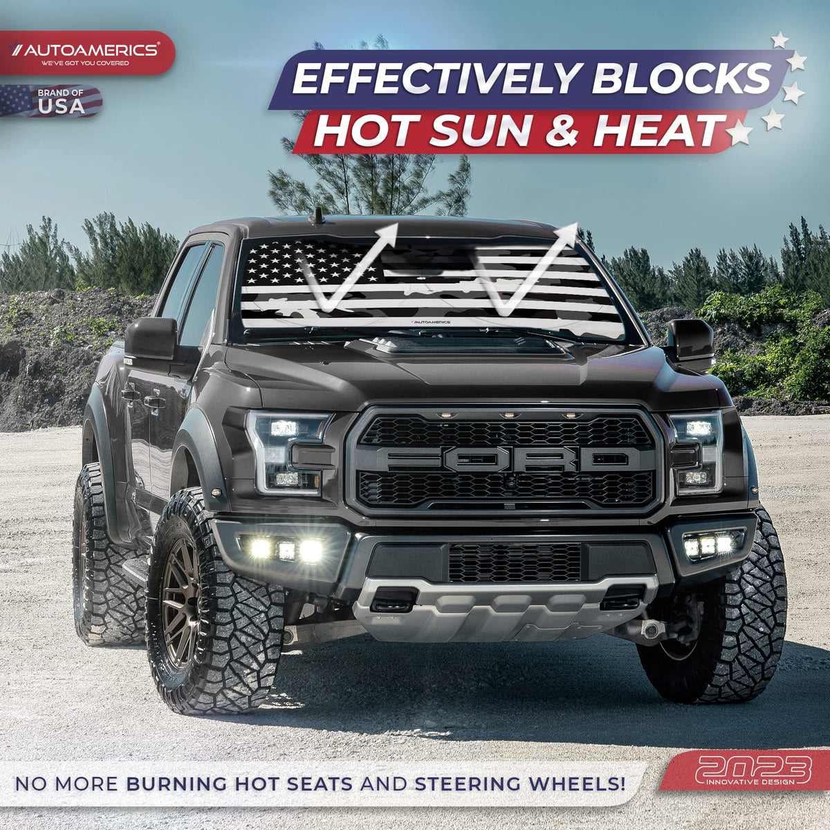 AUTOAMERICS folded inside travel pouch for compact storage benefit