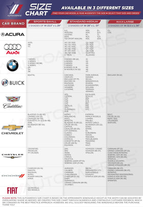 AUTOAMERICS installed horizontally in car showing full windshield coverage benefit