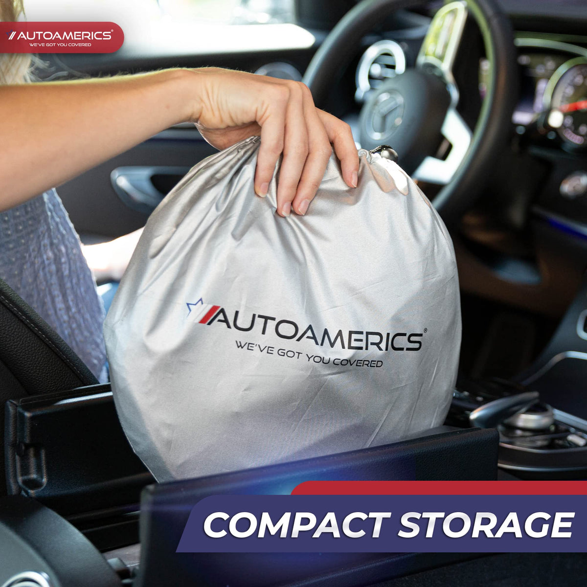 AUTOAMERICS lifestyle scene parked truck with shade protecting interior