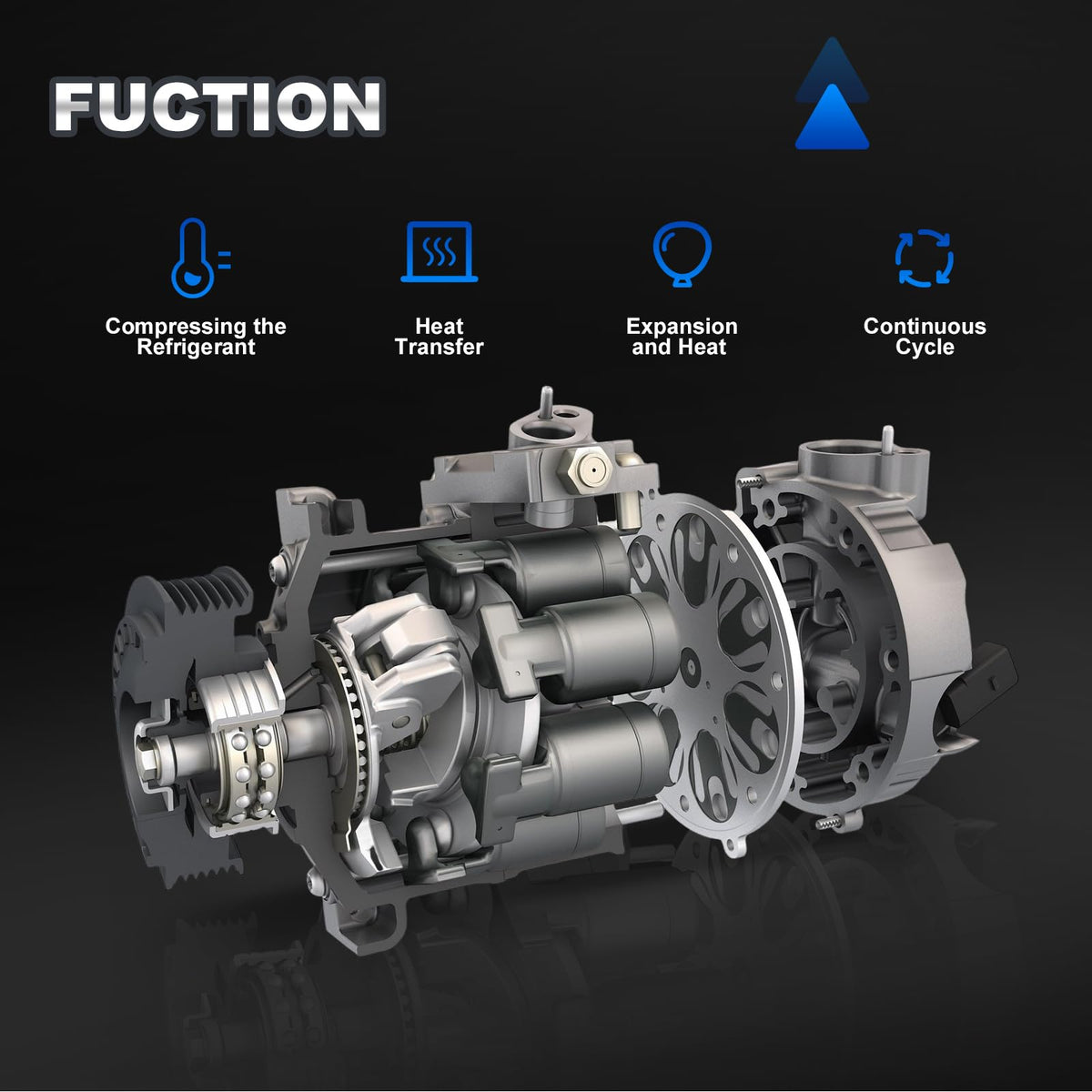 AUTOBABA compressor next to ruler showing compact scale for easy handling and planning