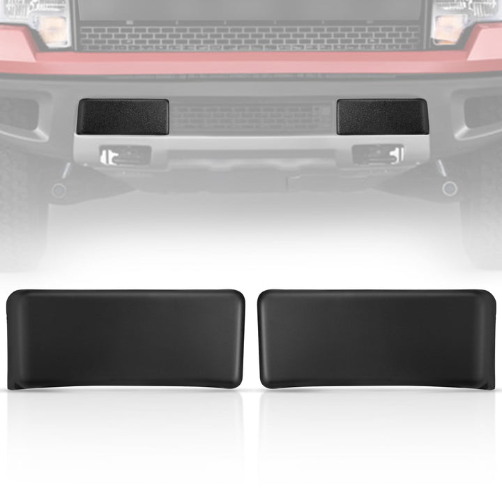 AUTOBABA front view of matte black bumper inserts showing clean OEM look and fit