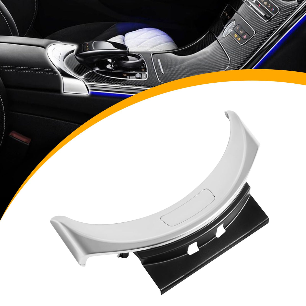 AUTOBABA front console cover front view showing OEM-like finish and easy fit