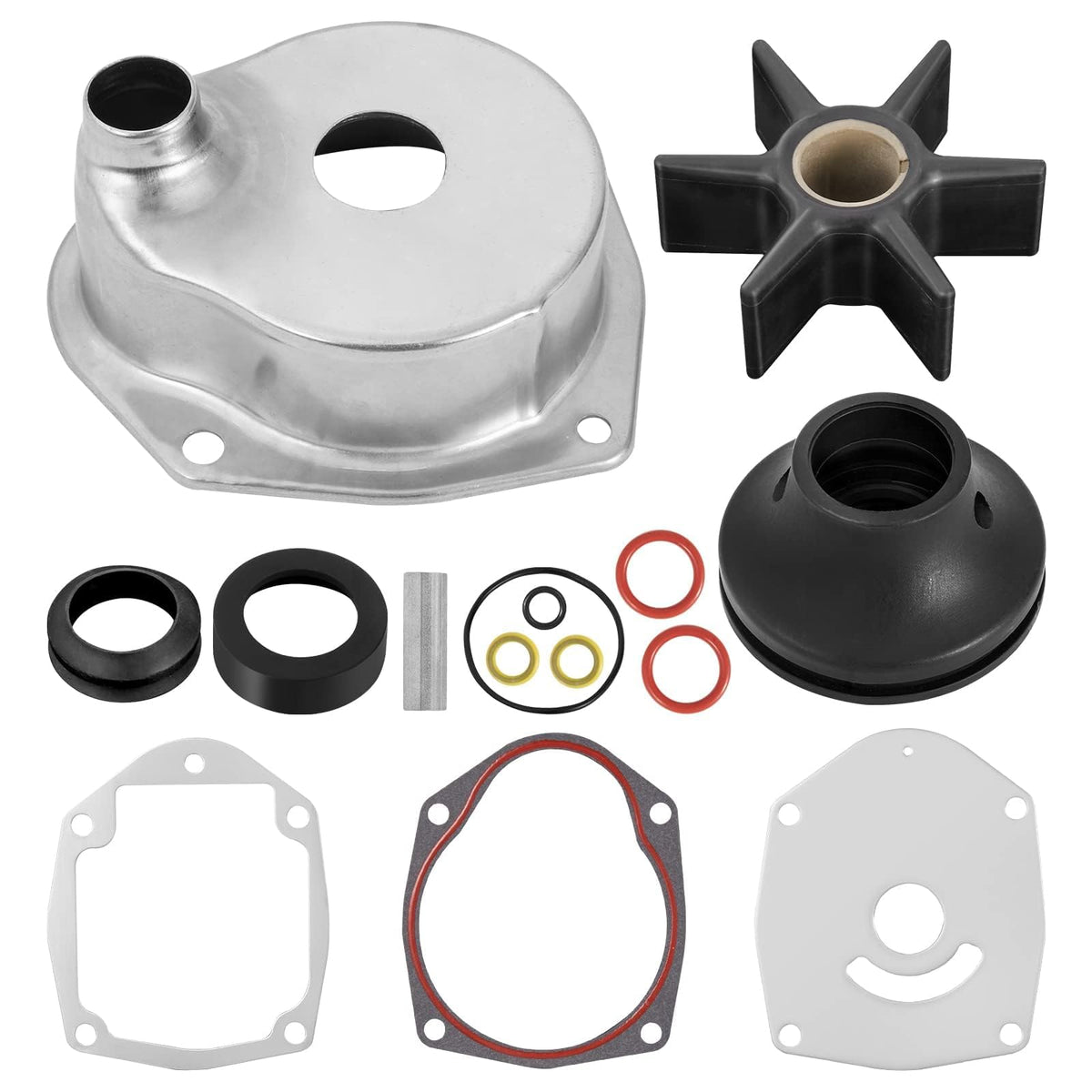 AUTOBABA front packaging showing complete water pump kit benefits clarity