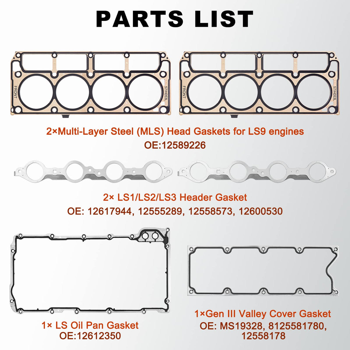 AUTOBABA gasket set installed in engine bay demonstrating proper application