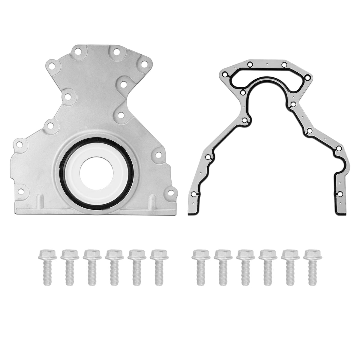 AUTOBABA front view of rear main seal cover showing precise fit and durability