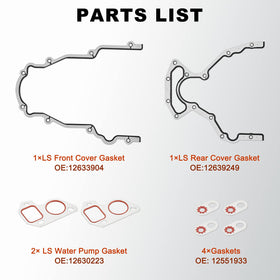 AUTOBABA gaskets next to ruler size comparison for correct fit confirmation