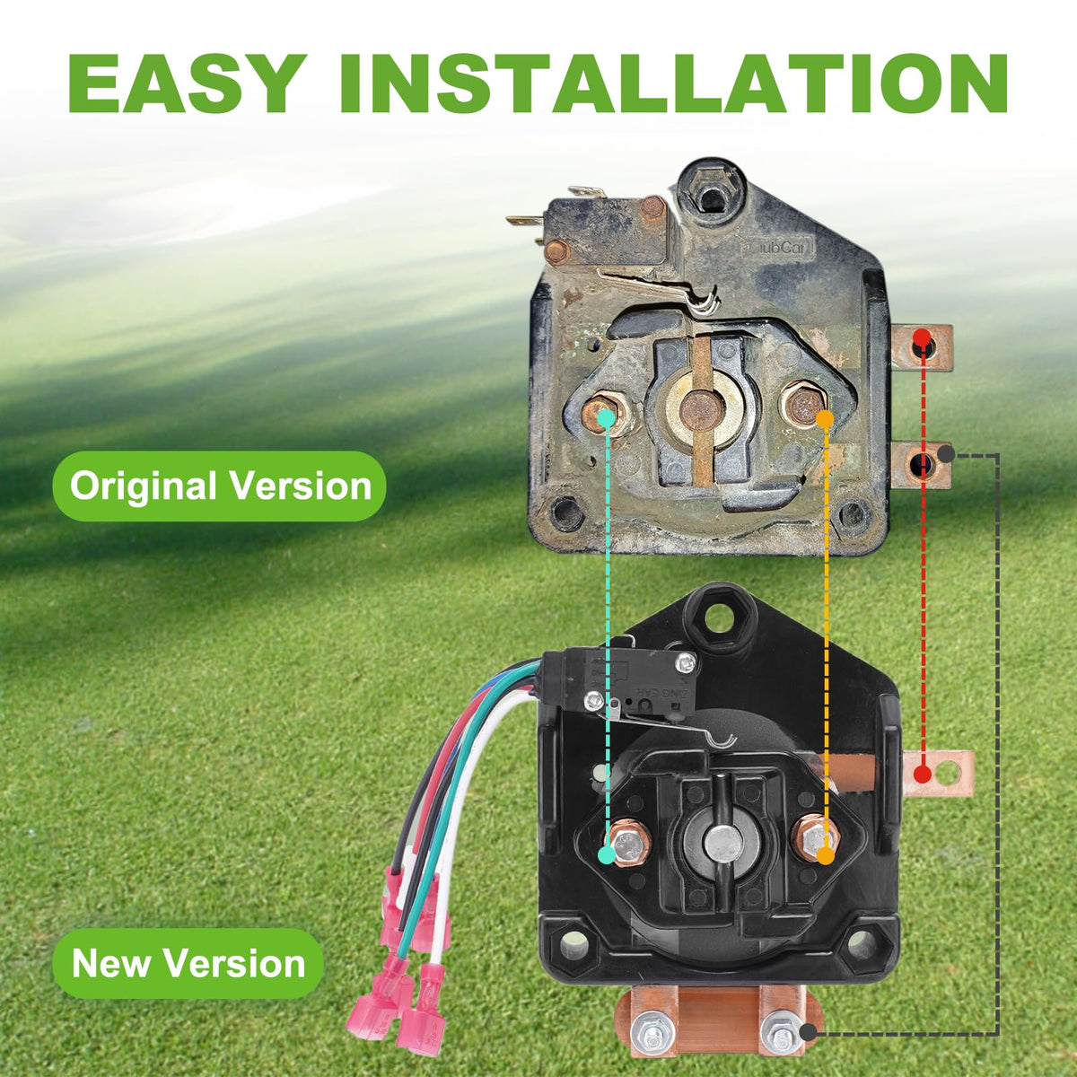 AUTOBABA wiring connector detail demonstrating plug-and-play compatibility benefit