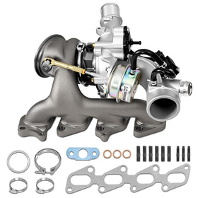 AUTOBABA turbo front assembly showing complete unit and fitment benefit
