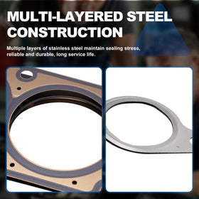 AUTOBABA valley cover and oil pan gaskets displayed for complete engine sealing
