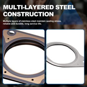 AUTOBABA valley cover and oil pan gaskets displayed to prevent oil leaks after reassembly