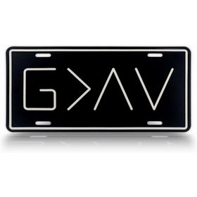Autobase front view black plate shows bold G>^V design and clear contrast