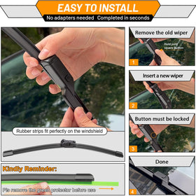 AUTOBOO blade profile curved to windshield for consistent contact