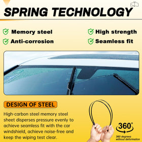 AUTOBOO blades mounted on windshield improving driver visibility in rain