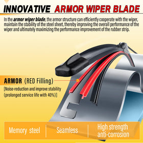 AUTOBOO close-up of rubber edge delivering streak-free visibility