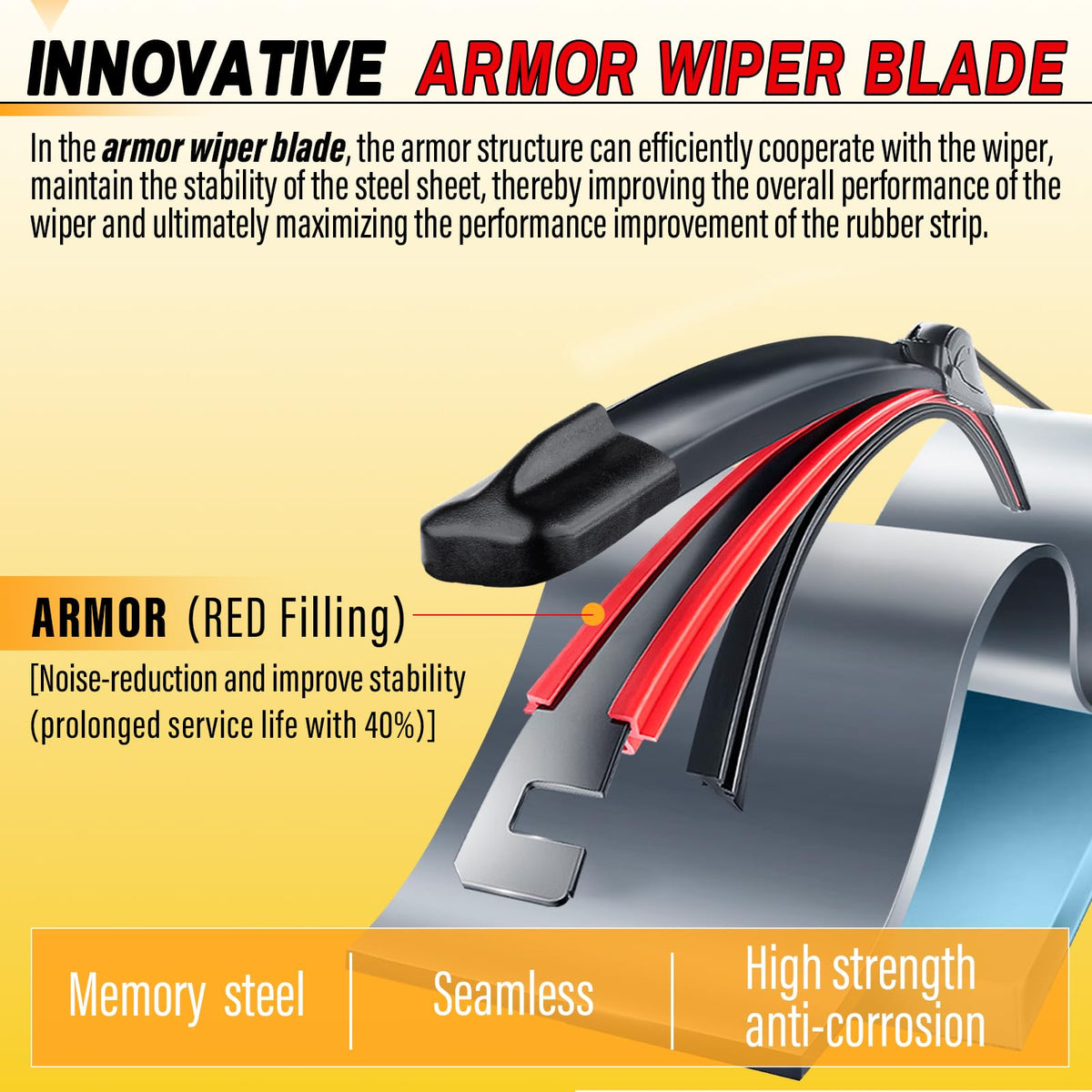 AUTOBOO memory spring steel core close-up for even pressure