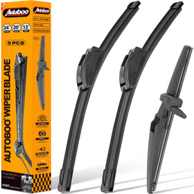 AUTOBOO front packaging showing complete 3-blade set and fitment information