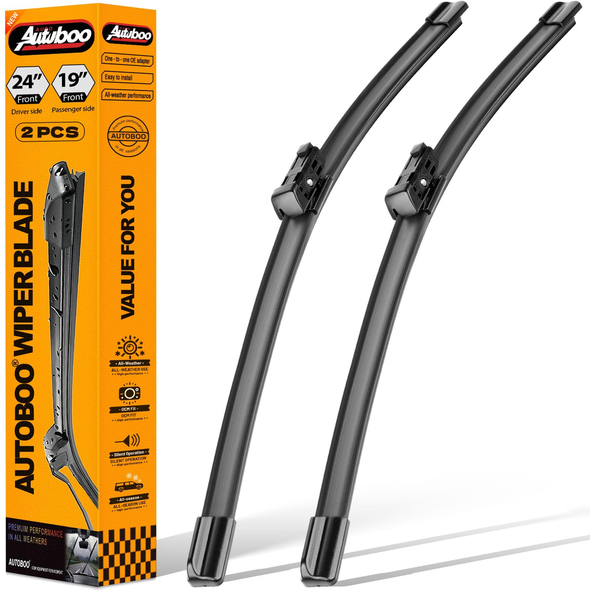 AUTOBOO front packaging showing OEM-fit replacement for Honda models and benefits