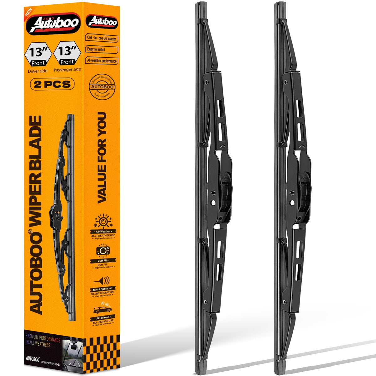 AUTOBOO front packaging showing Jeep Wrangler TJ fit and quick benefits