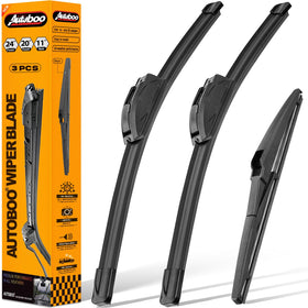 AUTOBOO front packaging showing full 3-piece set and convenient fit
