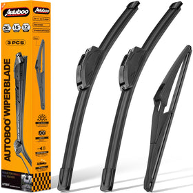 AUTOBOO front packaging showing full 3-piece kit and fit details
