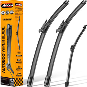 AUTOBOO front packaging showing three-blade kit and Ford Edge fitment benefit